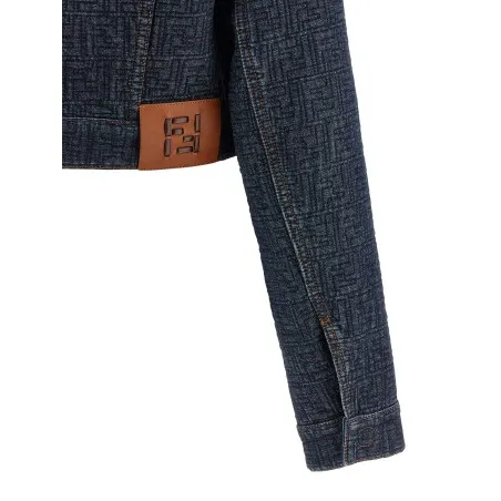 Fendi Ff Denim Bolero Jacket - FENDI