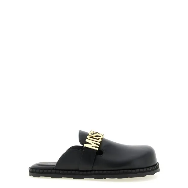 Moschino Leather Sabots - MOSCHINO