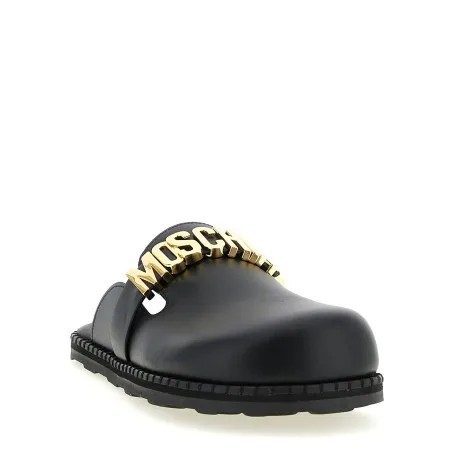 Moschino Leather Sabots - MOSCHINO