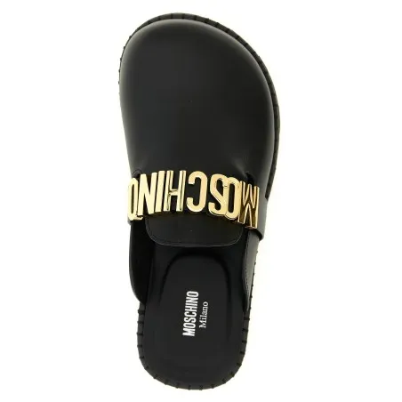Moschino Leather Sabots - MOSCHINO