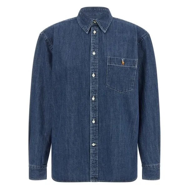 Polo Ralph Lauren Denim Shirt With Logo Embroidery - RALPH LAUREN
