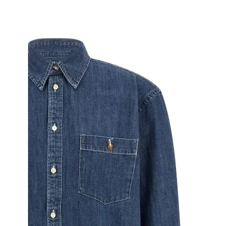 Polo Ralph Lauren Denim Shirt With Logo Embroidery - RALPH LAUREN