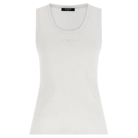 Balmain Logo Embroidery Tank Top - BALMAIN