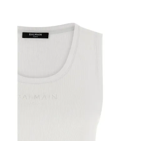 Balmain Logo Embroidery Tank Top - BALMAIN