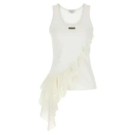 Alexander McQueen Silk Ruffle Tank Top - 