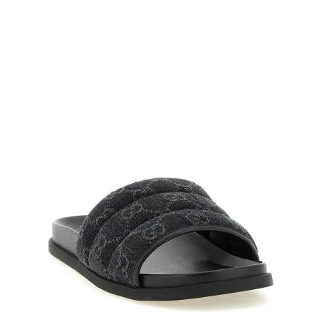 Gucci Gg Denim Slides - Gucci