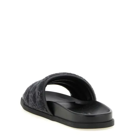 Gucci Gg Denim Slides - Gucci