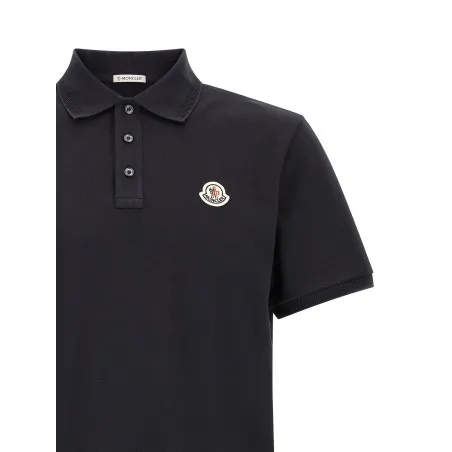 Moncler Logo Patch Polo Shirt - MONCLER
