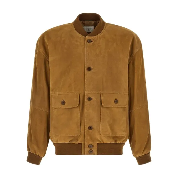 Saint Laurent Suede Bomber Jacket - Yves Saint Laurent