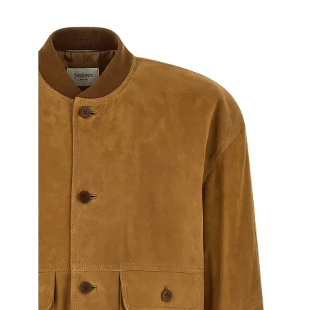 Saint Laurent Suede Bomber Jacket - Yves Saint Laurent
