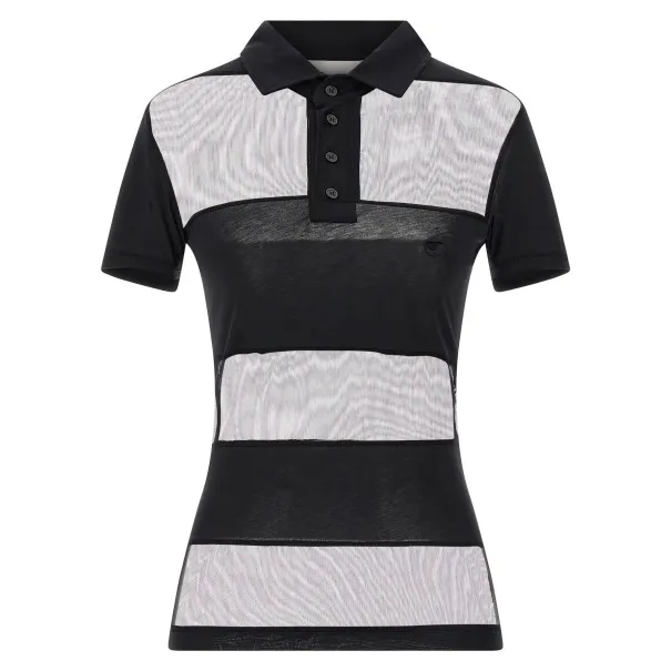 Coperni ‘sheer Striped’ Polo Shirt - Coperni