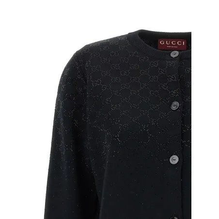 Gucci Gg Crystal Cardigan - Gucci