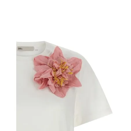 Tory Burch Floral Applique T-shirt - TORY BURCH
