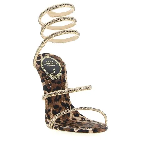 René Caovilla Cleo Leopard Sandals - René Caovilla