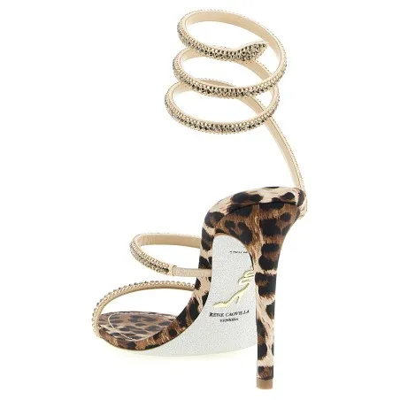René Caovilla Cleo Leopard Sandals - René Caovilla