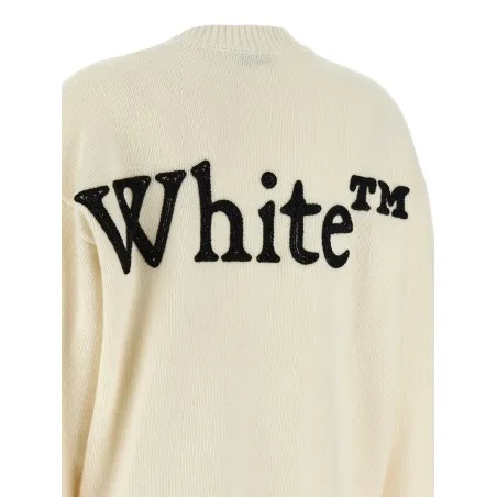 Off White Bookish Shared Sweater - OFF WHITE
