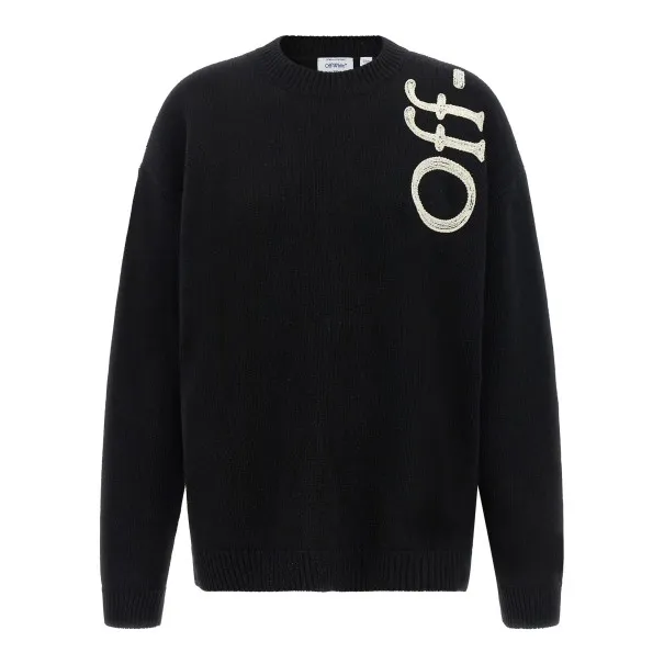 Off White Vertical Bookish Sweater - OFF WHITE