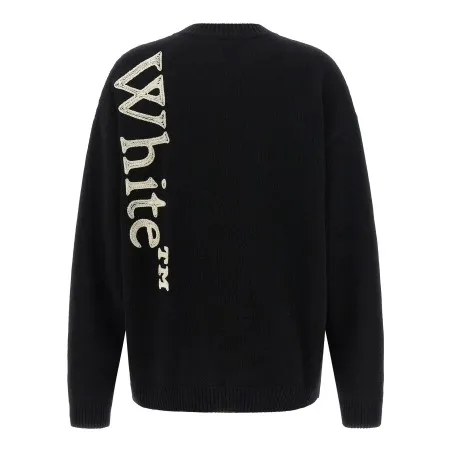 Off White Vertical Bookish Sweater - OFF WHITE