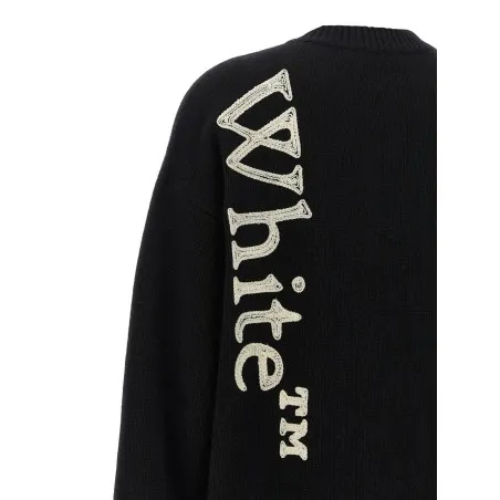 Off White Vertical Bookish Sweater - OFF WHITE