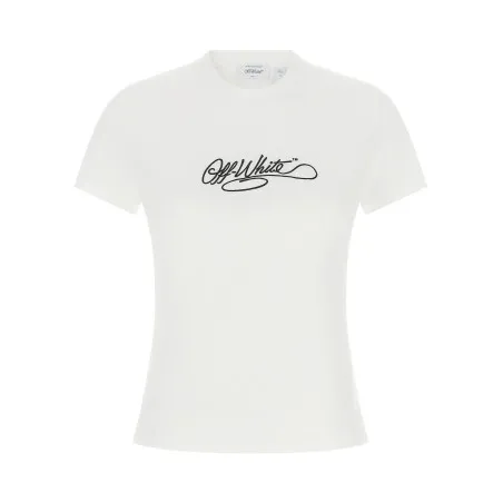 Off White Logo Embroidery T-shirt - OFF WHITE