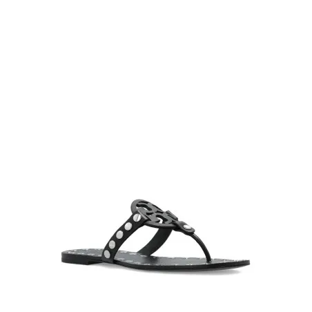 Tory Burch Studded Miller Patent flat sandals - TORY BURCH
