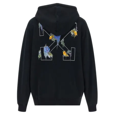 Off White Arrow Out Flower Hoodie - OFF WHITE
