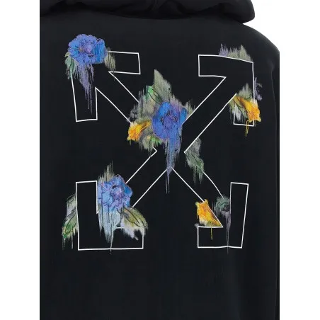 Off White Arrow Out Flower Hoodie - OFF WHITE