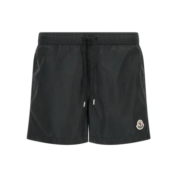 Moncler Logo Patch Swim Shorts - MONCLER