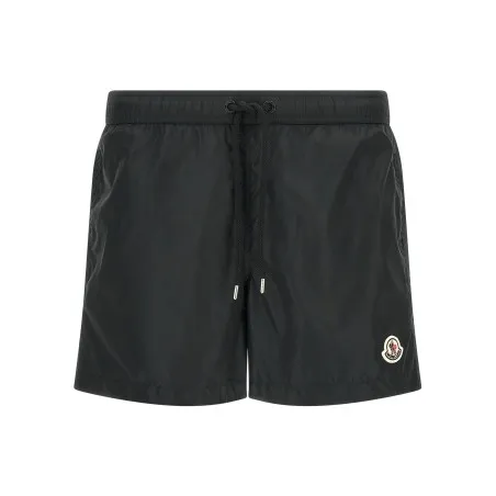 Moncler Logo Patch Swim Shorts - MONCLER