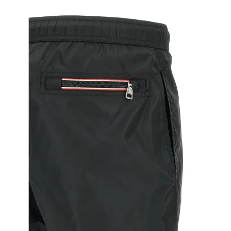 Moncler Logo Patch Swim Shorts - MONCLER