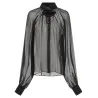 Dolce & Gabbana Chiffon Blouse With Flower - Dolce&Gabbana