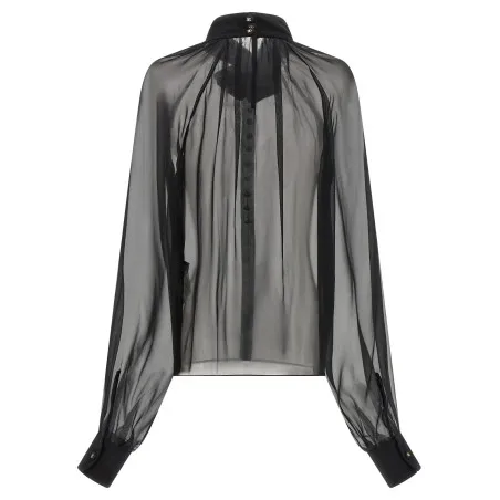 Dolce & Gabbana Chiffon Blouse With Flower - Dolce&Gabbana