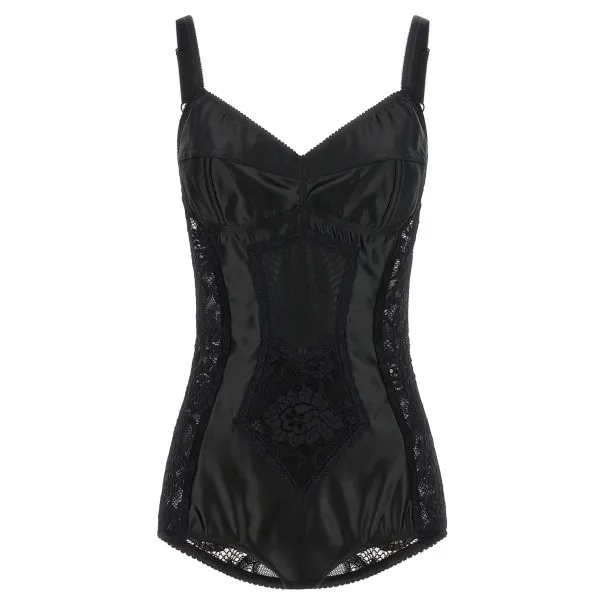 Dolce & Gabbana Satin And Lace Corsetry Bodysuit - Dolce&Gabbana