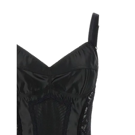 Dolce & Gabbana Satin And Lace Corsetry Bodysuit - Dolce&Gabbana