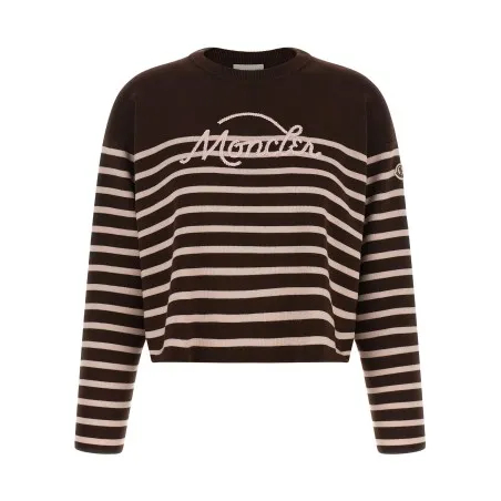 Moncler Striped Sweater With Embroidery - MONCLER