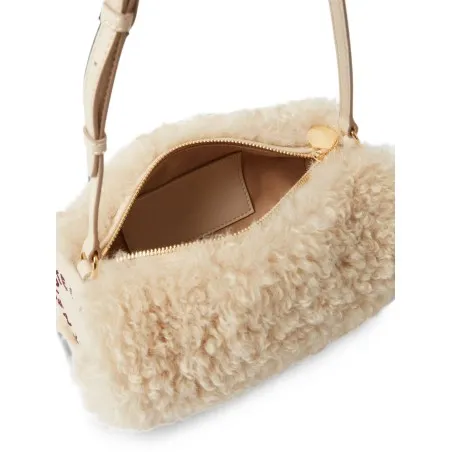Stella McCartney Faux-Shearling Cylinder Bag - 
