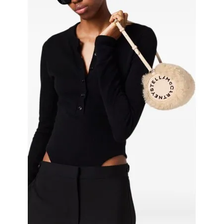 Stella McCartney Faux-Shearling Cylinder Bag - 