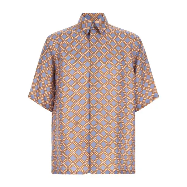 Fendi Net Print Silk Shirt - FENDI