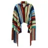 Fendi Striped Poncho With Fringes - FENDI