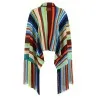 Fendi Striped Poncho With Fringes - FENDI