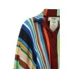 Fendi Striped Poncho With Fringes - FENDI