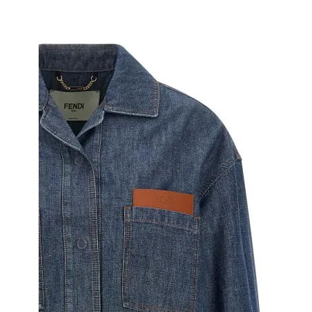 Fendi Chambray Denim Jacket - FENDI
