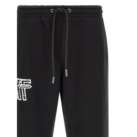 Off White Motion Arrow Cuffed Joggers - OFF WHITE
