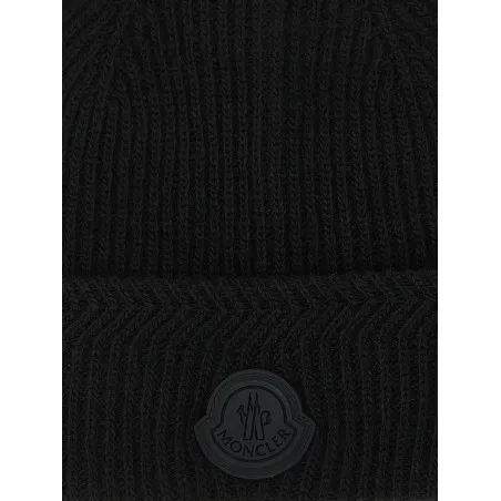 Moncler Brioche Half Stitch Cap - MONCLER