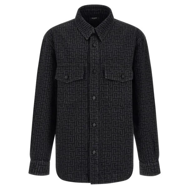 Balmain Monogram Pattern Overshirt - BALMAIN