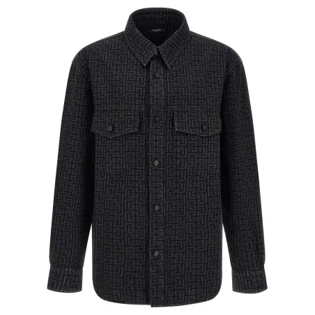 Balmain Monogram Pattern Overshirt - BALMAIN
