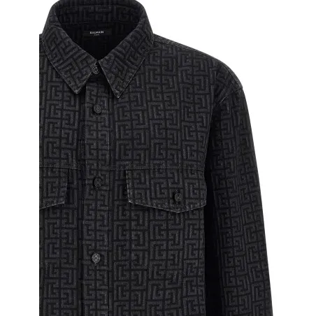 Balmain Monogram Pattern Overshirt - BALMAIN