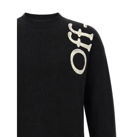 Off White Vertical Bookish Sweater - OFF WHITE