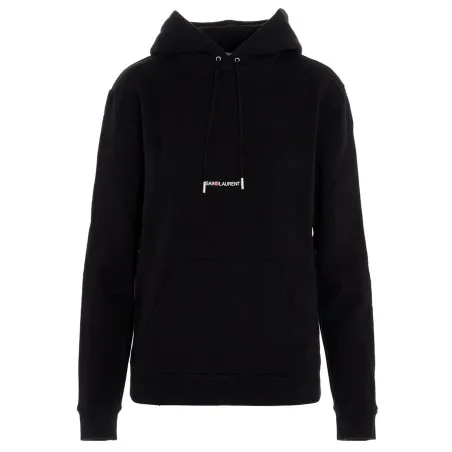 Saint Laurent Logo Print Hoodie - Yves Saint Laurent