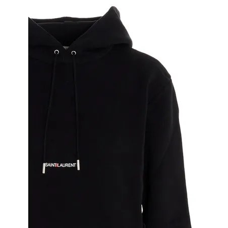 Saint Laurent Logo Print Hoodie - Yves Saint Laurent